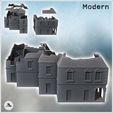 3.jpg Ruined building with a large colonnaded passage, an upper floor with pediments, and a slate roof (36) - Modern WW2 WW1 World War Diaroma Wargaming RPG Mini Hobby