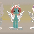 3-PONEY-3-FACE.png STL file 3 small ponies series 3・Model to download and 3D print