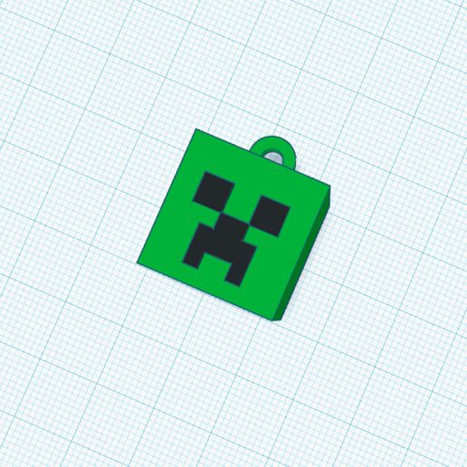 Keychain / Keychain Minecraft - 2 Colors - 3D model önizlemesi