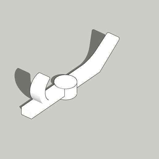 Wall Mounted Hook 3D model