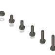 M4 Bolts and nut v1.png 3D-Datei M8 M6 M5 M4 Schrauben und Muttern kostenlos・Design für 3D-Drucker zum herunterladen