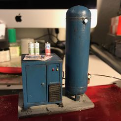 screw compressor modelism for diorama garage 1/10