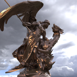 angel-fallen.1474.png Fichier OBJ Sculpture de la bataille sainte・Design pour impression 3D à télécharger, aramar