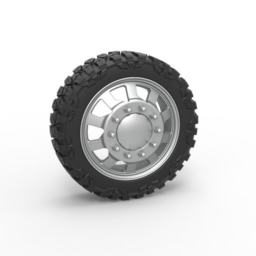 Diecast Front semi wheel for pickup Version 18 Scale 1:25