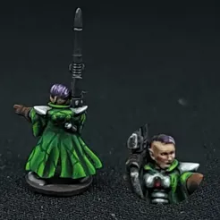 Tiny Space Elves - Rangers, Draconian_minipainting