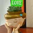 WhatsApp Image 2020-07-26 at 13.19.27 (1).jpeg STL file Pot for succulent Dream Woman's Head・3D printer model to download