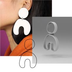 ARO-3_Mesa-de-trabajo-1.jpg Файл STL Organic shape cutter for polymer clay earring jewelery #3・Шаблон для 3D-печати для загрузки, martcaset