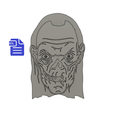 STL00593-1.png Horror Face - Blank to make vacuum formed molds