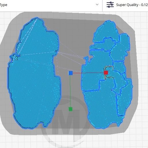🇶🇦 Qatar Map・Free STL File for 3D printing・Cults
