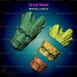 6.jpg Groot Mask - Fan Art for cosplay 3D print model