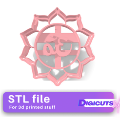 Mandala-Om-cookie-cutter-hippie-6.png Archivo STL Mandala OM cortador de galletas hippie・Idea de impresión 3D para descargar