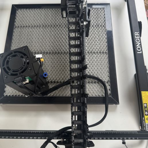 Adaptateur Drag Chain Longer Ray5 20W – Axe X – Chaîne 10×20 R28 – STL