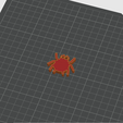 slicer-keychain.png Sprinkle Stencil Spider Design. With keychain.
