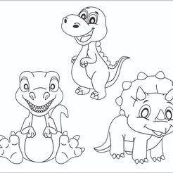 dinosaurios.jpg STL file Dinosaur Cutters・Model to download and 3D print