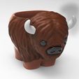 portada.jpg buffalo, American Bison - flower pot planter, pencil holder - 3D model STL file