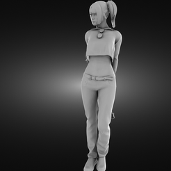 Teenage-girl-with-handbag-render.png Fichier STL Adolescente avec un sac à main・Design pour imprimante 3D à télécharger