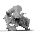 10-01.jpg Archivo STL Dragón de baja poli・Diseño imprimible en 3D para descargar