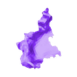 Piemonte.stl Puzzle of Altimetric Italy divided into regions