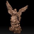 A6.jpg Archangel Michael Bas-Relief 1 3D print model