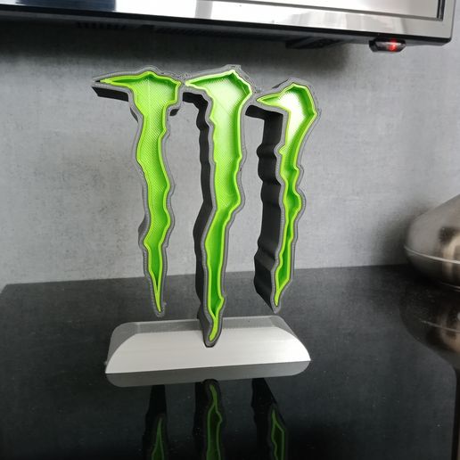 👹 monster energy・ STL File for ・Cults