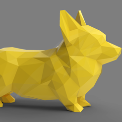 lcg.253.png Fichier STL Low poly Corgi・Plan imprimable en 3D à télécharger