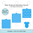 Etsy-Listing-Template-STL.png Baby Bodysuit Sprinkles Stencil | Laser or 3D Printed, Decorating Stencils | Digital Download STL & SVG Files