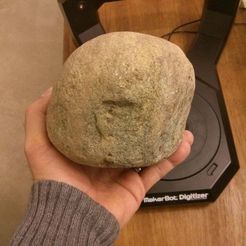 2.7_kg_round_stone_Digitizer_v02.jpg Free STL file 2.7 kg round stone・3D print design to download