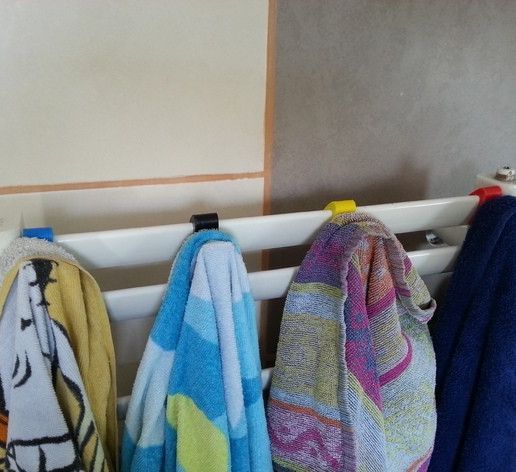 Radiator towel holder