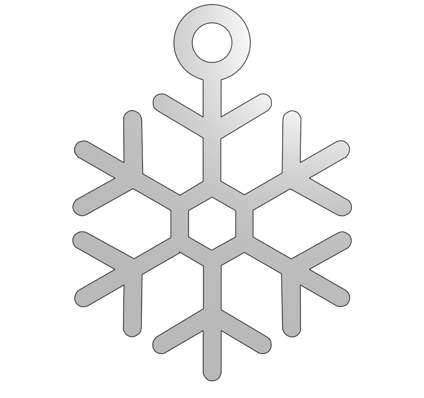 Basic-Snowflake.png Free STL file Basic SnowFlake・3D print model to download, SaltyGmr21