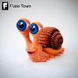 Flexi-Town-Snail,-I8.png Flexi Snail, FlexiTown & VunkFlexis Collaboration, шарнирная фигурка-фиджет, 3мф в комплекте