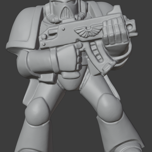 Retro Space Warrior Gunner 3D model