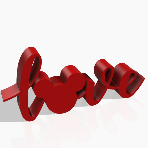 LOVE MIKEY MOUSE TABLE DECORATION 3D model