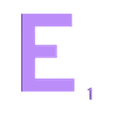 E Letter insert.stl Letra E Azulejo Scrabble