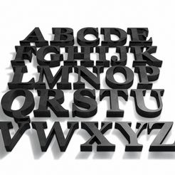 abcde.jpg Free STL file Letters / complete alphabet・Object to download and to 3D print, Lubal