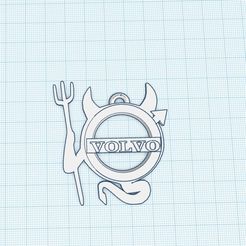 Web-capture_26-4-2023_214618_www.tinkercad.com.jpeg STL file Devil Volvo Car logo badge silhouette keyring・3D printer model to download