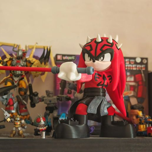 The Red Sith Lord - Darth Knuckles Fan Art (no ams-multiparts/3mf)