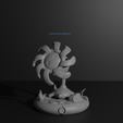 Lileep5.png Lileep and Cradily pokemon 3D print model