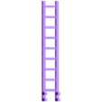 Ladder [03]-CAL-clip access ladder-horizontal cut outs.stl Snack Tube Tower Platform Accessories