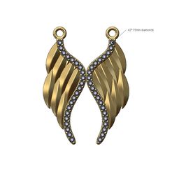 Double-diamond-wing-pendant-00.jpg Diamond wings pendant 3D print model