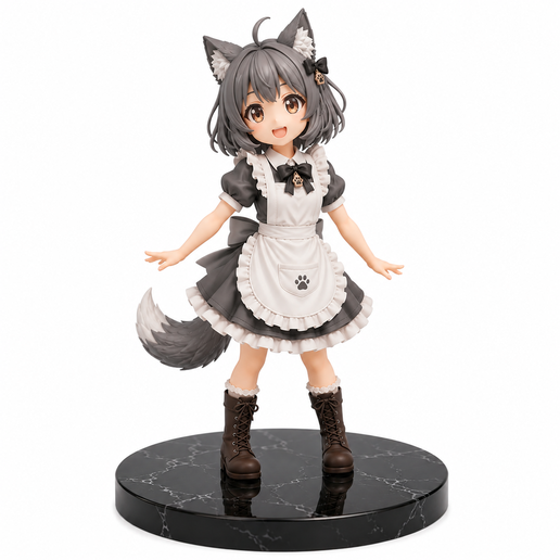 Modelo de chica Loba kemonomimi