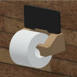 Captura-de-pantalla-2023-01-12-130805.jpg Файл STL Держатель туалетной бумаги с держателем для телефона・3D-печатный дизайн для загрузки
