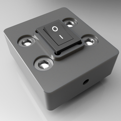 Spindle-LED-Switch-1.png Fichier STL Support de commutateur (pour l'extrusion de profilés en aluminium de 60 mm sur les CNC)・Modèle à télécharger et à imprimer en 3D