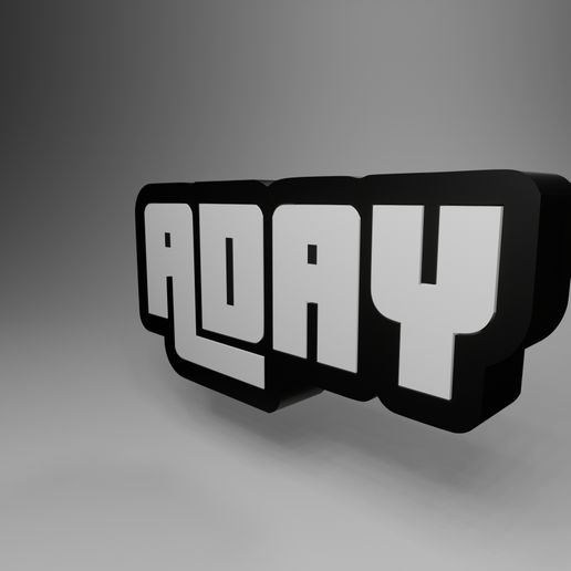 Download STL file ADAY - Illuminated Sign • 3D printing model ・ Cults