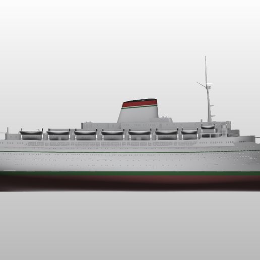 Untitled-1.jpg Descargar archivo STL SS Cristoforo Colombo trasatlántico italiano, versiones de casco completo y línea de flotación • Modelo para la impresora 3D, LinersWorld