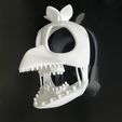 3D-printed-chica-mask-fnaf-angle.jpg Withered Chica Mask (FNAF / Five Nights At Freddy’s)