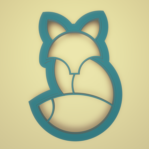 polymer clay cutter fox 6 size 3D model