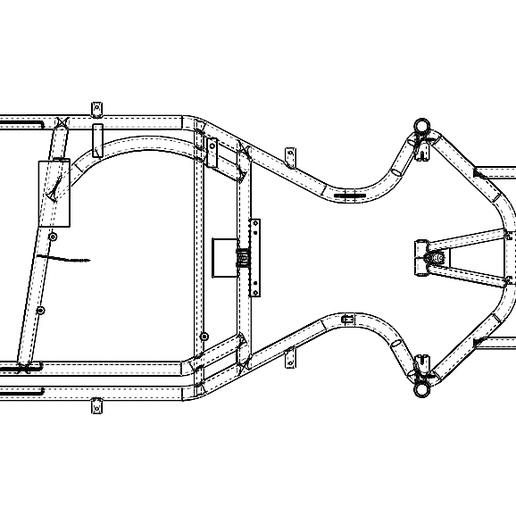 🖼️ Chassis Frame Design of Go-Kart Vehicle・ OBJ File for ・Cults