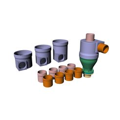 CYCLONE-OCT-2023.jpg STL file FULL 3D PRINT 4IN VACUUM CYCLONE SEPARATOR OCT 2023・3D printable model to download