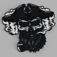 1.png Pirate Skull Pipe Cap Pipe Smoke Smoke Logo Wall Picture