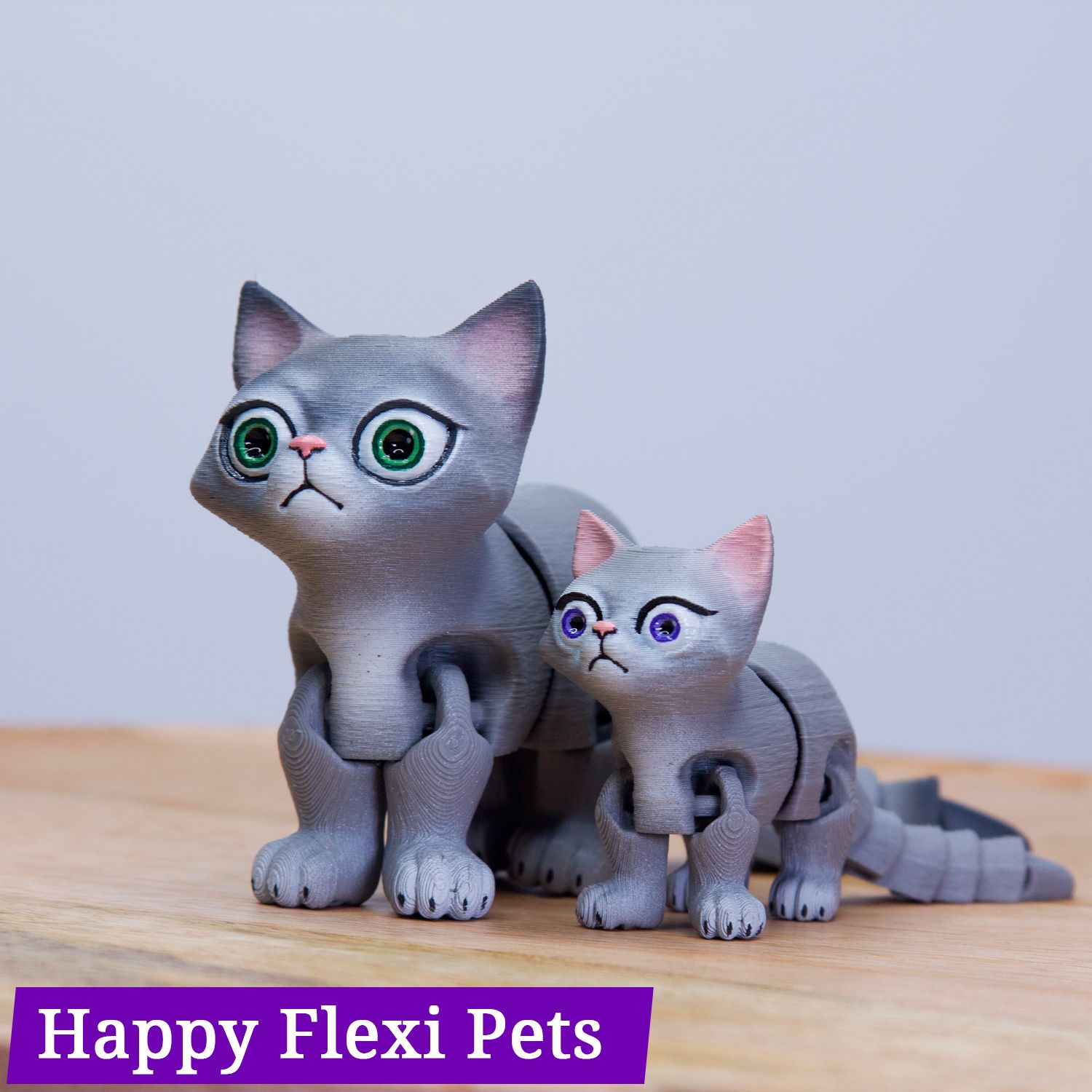 IMG_2419.jpg Fichier STL Busya l'empreinte en place chat jouet flexible・Plan imprimable en 3D à télécharger, HappyFlexiPets